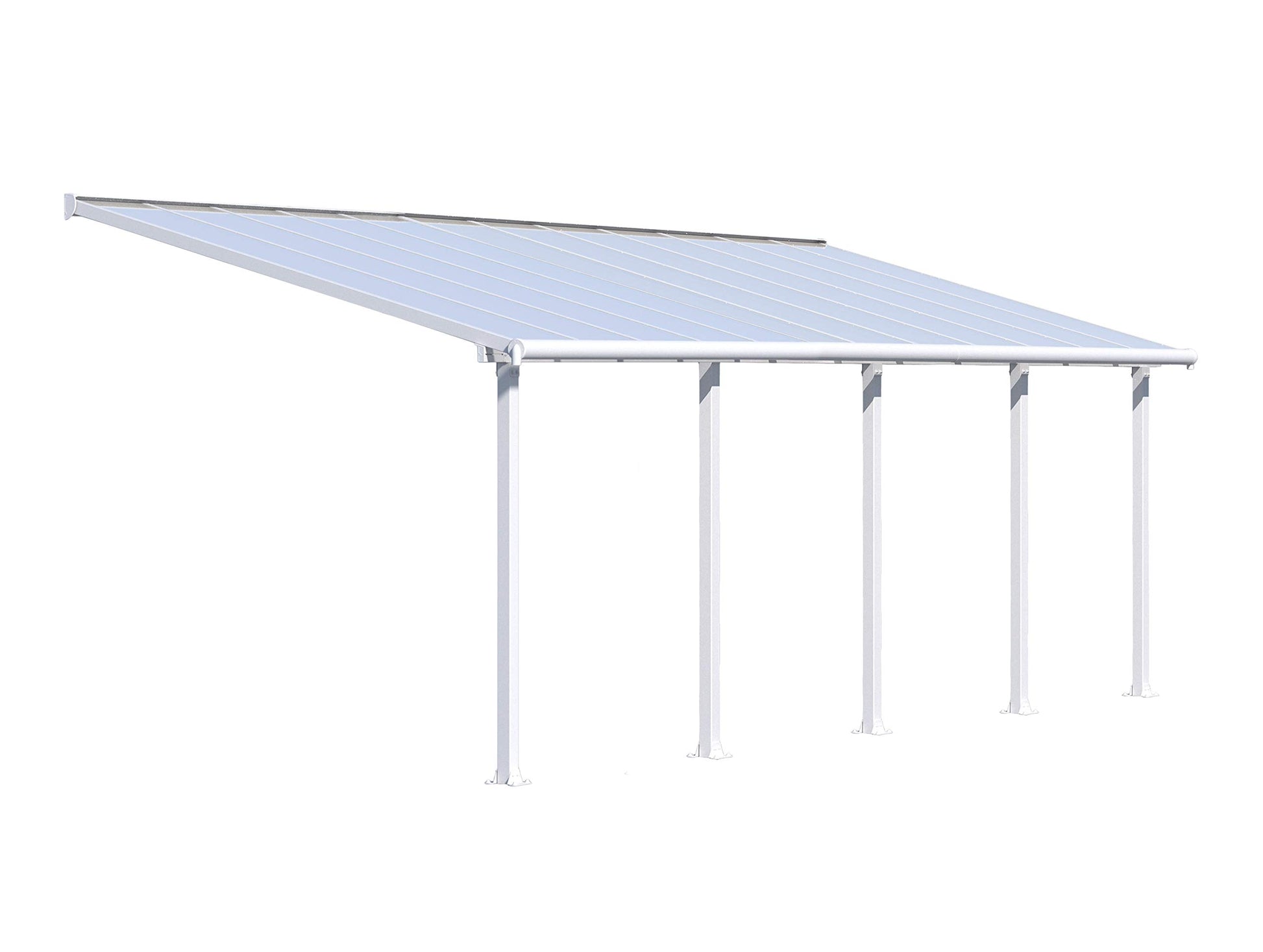 Palram - Canopia Olympia 10' x 24' Patio Cover - White/White - WoodArtSupply