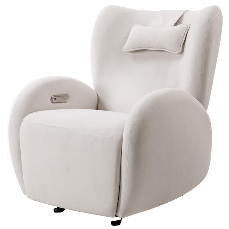 EONIX Stylish Power Glider Rocker Recliner Chair, Dual Motor Independently Controlled Footrest and Backrest, Detachable Headrest, Lazy Boy Recliner Chair for Living Room, SXXY010041, Cream White EONIX