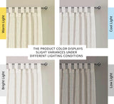 H.VERSAILTEX Natural Linen Tab Top Curtains 84 Inch Length for Living Room 2 Panel Drape Semi Sheer Neutral Country Rustic Farmhouse Boho Curtain Bedroom Muslin Look Light Filtering, Heathered Natural H.VERSAILTEX