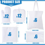 Buryeah 21 Pcs Sublimation Blanks Products White Oven Mitts and Pot Holders Sets Sublimation Pot Holder Blanks Sublimation Kitchen Towel Sublimation Oven Heat Gloves Sublimation Bags Buryeah