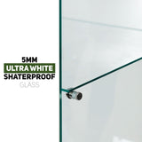 Beauty4U Glass Display Cabinet with 4 Shelves, Curio Cabinets for Living Room, Bedroom, Office, Black Floor Standing Glass Bookshelf, Quick Installation Beauty4U