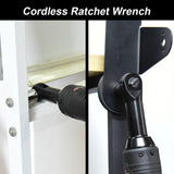 AUTOJARE Extended 18V Cordless Electric Ratchet Wrench Set 3/8" Drive 450RPM Power Ratchet Tool Kit 60 ft-lbs Cordless Ratchet Kit with 1/4" Socket Adapter, 7pcs Socket, Charger and 2pcs Batteries AUTOJARE