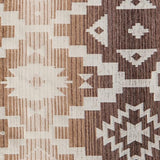 Paseo Road Chalet Aztec Western Bedding, 3 Piece King Comforter Set, Cream Brown Geometric Pattern, Chenille Jacquard Southwestern Indian Modern Rustic Comforter with Pillow Shams Paseo Road