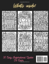 Life Is Tough But So Are You! Simple Coloring Book For Adults and Teens Inspirational Quotes: Easy Positive Quotes And Good Vibes Coloring Book, ... Perfect Gift for Adults and Teens WoodArtSupply