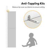 Tribesigns 2PCS Shoe Cabinet, 9 Tiers 40-45 Pairs Heavy Duty Wood Freestanding Shoe Storage Cabinet, 70.8'' Tall Shoe Cabinet with Open Storage for Entryway (White) Tribesigns