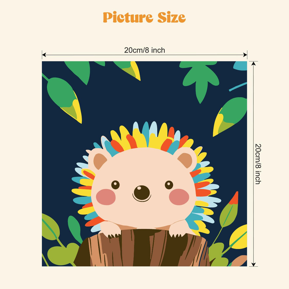 MXJSUA 4 Pack Cute Animals Paint by Numbers Kit with Framed Canvas for Ages 6-12 Kids, Panda Paint by Numbers Kits for Children Beginners, Acrylic Oil Painting for Home Wall Decor Gift (8x8 inch) MXJSUA