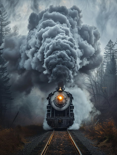 Diamond Art Painting Kits for Adults Old Steam Train Round Full Drill 5D Diamond Art Easy for Beginner Gems Cross Stitch Mosaic Craft Hobby Wall Art for Home Decor 30x40cm Generic