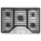 GE JGP5030SLSS 30 Inch Gas Cooktop with Power Boil, Simmer, Continuous Grates, 5 Sealed Burners and ADA Compliant GE