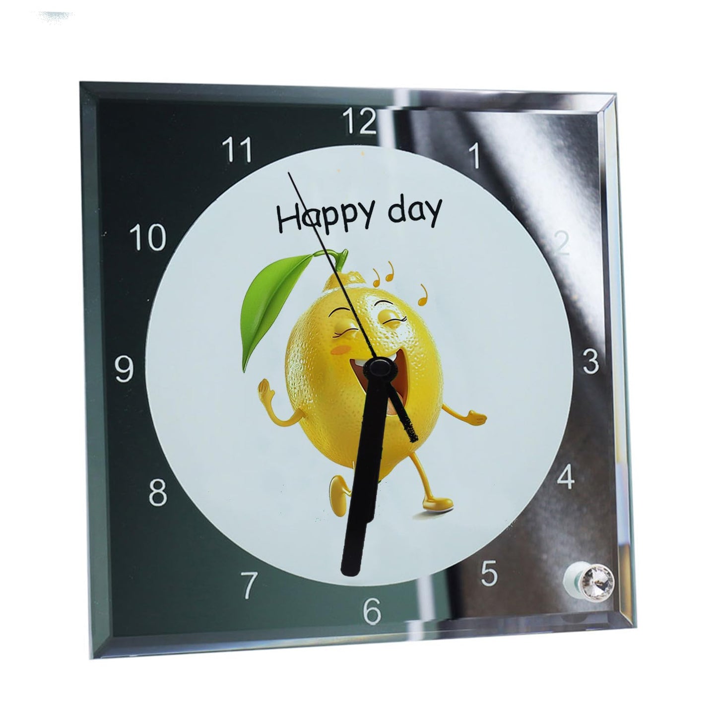 H-E 20pcs/CTN * 7.8" x 7.8" Sublimation Blank Clock Glass Photo Frame DIY Decor Heat Press Clock - In US Stock