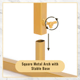 DOEWORKS Wedding 6.5 FT Gold Rectangle Arch Stand, Metal Arch Backdrop Stand Gold Wedding Arch Stand,for Wedding, Birthday Party,Gold DOEWORKS