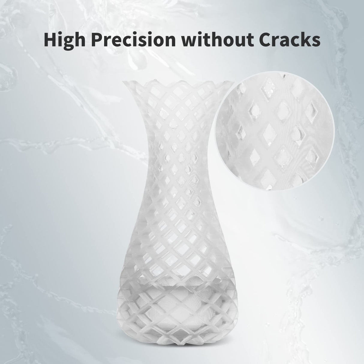 ANYCUBIC Water Wash 3D Printer Resin, 405nm High Precision UV-Curing 3D Resin, Low Shrinkage Standard Photopolymer Resin for 8K Capable LCD DLP Resin 3D Printer Printing (Clear, 500g) ANYCUBIC