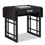 Leick Home 82420 Mission Writing Computer Desk, Drop Leaf Folding Top, Made with Solid Wood, for Home Office Workstation, Mission Oak Finish Leick Home