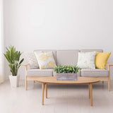 Faux Eucalyptus Plants in Rustic Rectangular Wood Planter Box Artificial Eucalyptus Greenery Arrangement Potted Plant in Dusty Green for Wedding Centerpiece Office Room Table Windowsill Décor Winlyn