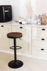 YOUNIKE Bar stools Wooden Barstools Vintage Rustic Counter Height bar Stool,Height Adjustable bar Chairs Swivel with Footrest,Cafe Kitchen Garden(Set YOUNIKE