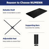 NUMENN Triple Wide 6 Tier Bookshelf, Rustic Industrial Style Bookcases and Bookshelves with 17 Open Display Shelves, Modern Tall Bookcase Furniture for Bedroom, Living Room and Home Office, Black NUMENN