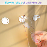 Hariendny 8 Pack Sunglasses Organizer Wall Mounted Sunglasses Holder Wall Hanging Glasses Organizer Eyeglass Holder (White) Hariendny