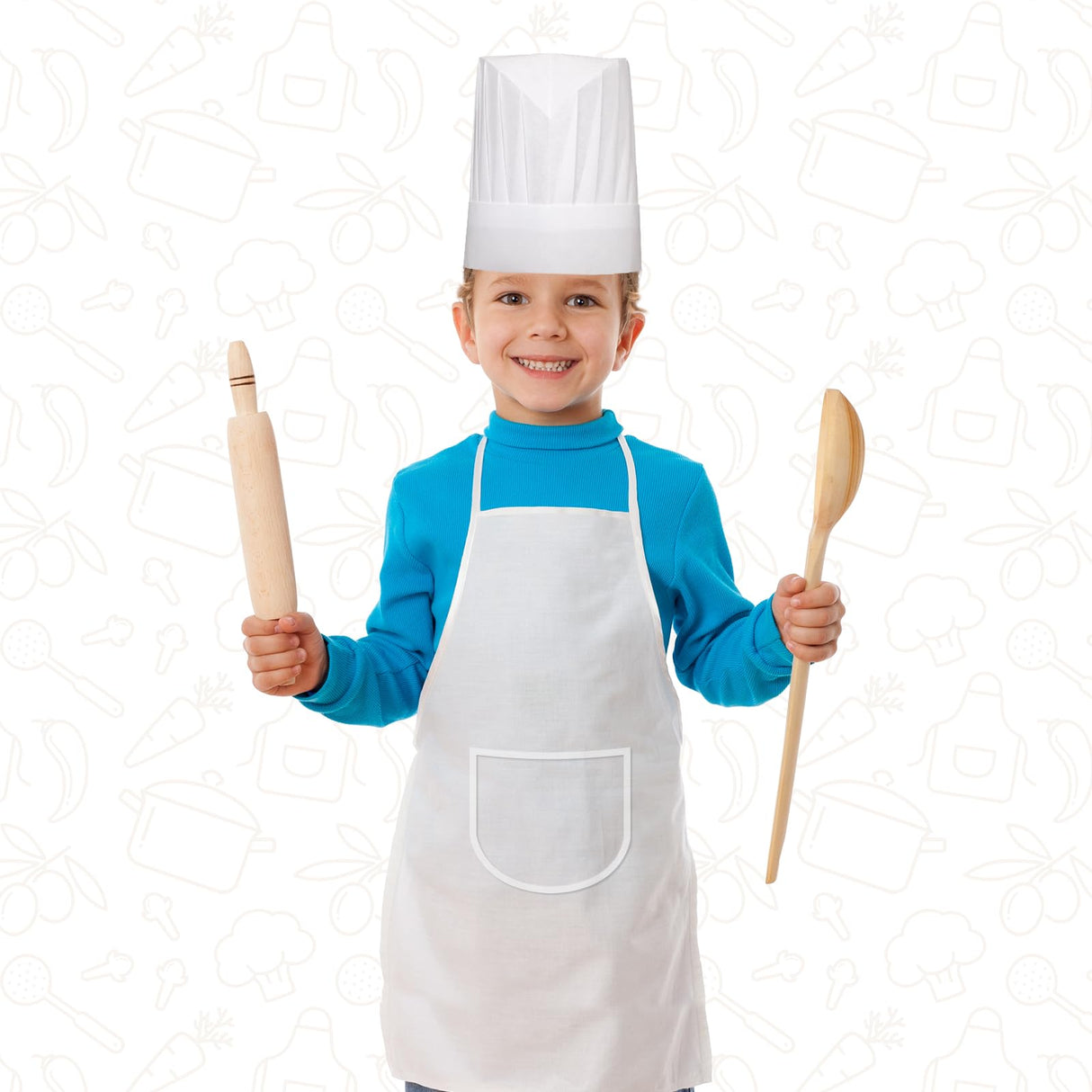 Ecoofor 24 Pieces Kid Aprons, Kid Chef Aprons with Pocket Children Chef Apron for Boys Girl's Kitchen Cooking Baking Painting Wear (Ages 5-12) Ecoofor