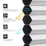 MYshade Blackout Cordless Cellular Shades Honeycomb Shade for Indoor Windows Room Darkening Blinds for Home Office Pull Down Window Shades Easy to Install 35 inch Wide, H72 White Pleated Shade MYshade