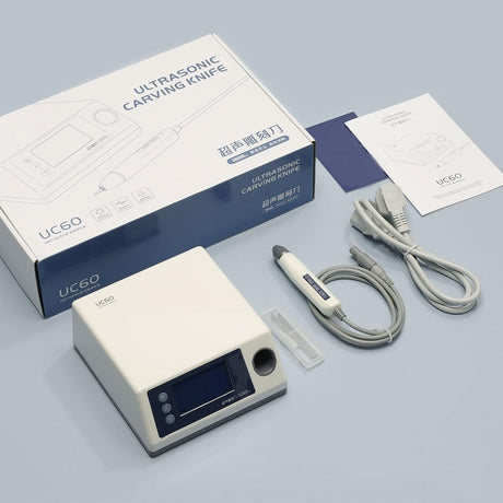 Ultrasonic Cutter for Plastic Leather Resin Acrylic Wood Sheet, Ultrasonic Cutting Knife with 5 Blades Xibelezal