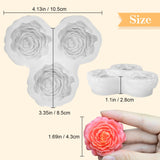 ZQYSING Peony Candle Mold for Candle Making, 3 Cavity Flower Silicone Molds for Epoxy Resin Wax Soap Clay Plaster Tealight Candles Crafts Casting Home Décor Handmade Gifts ZQYSING