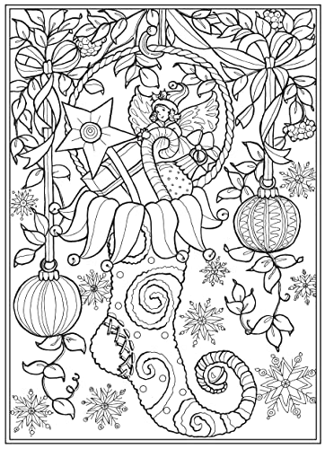 Creative Haven Enchanted Christmas Coloring Book (Adult Coloring Books: Christmas) Dover Publications