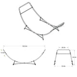 Skybed Universal Hammock Stand, Fits 2 Single Hammocks 7 ft to 14 ft Long or 1 Double Wide, Unique Head Up Mount Option for Dual Hammock Chat Mode, Heavy Duty, 600 Lbs Capacity, Indoor/Outdoor Skybed