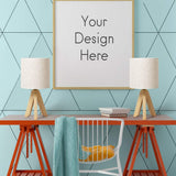 HAITRAL Small Table Lamps - Wooden Tripod Nightstand Lamps Set of 2 for Bedroom, Living Room, Office, Home with Fabric Linen Shade HAITRAL