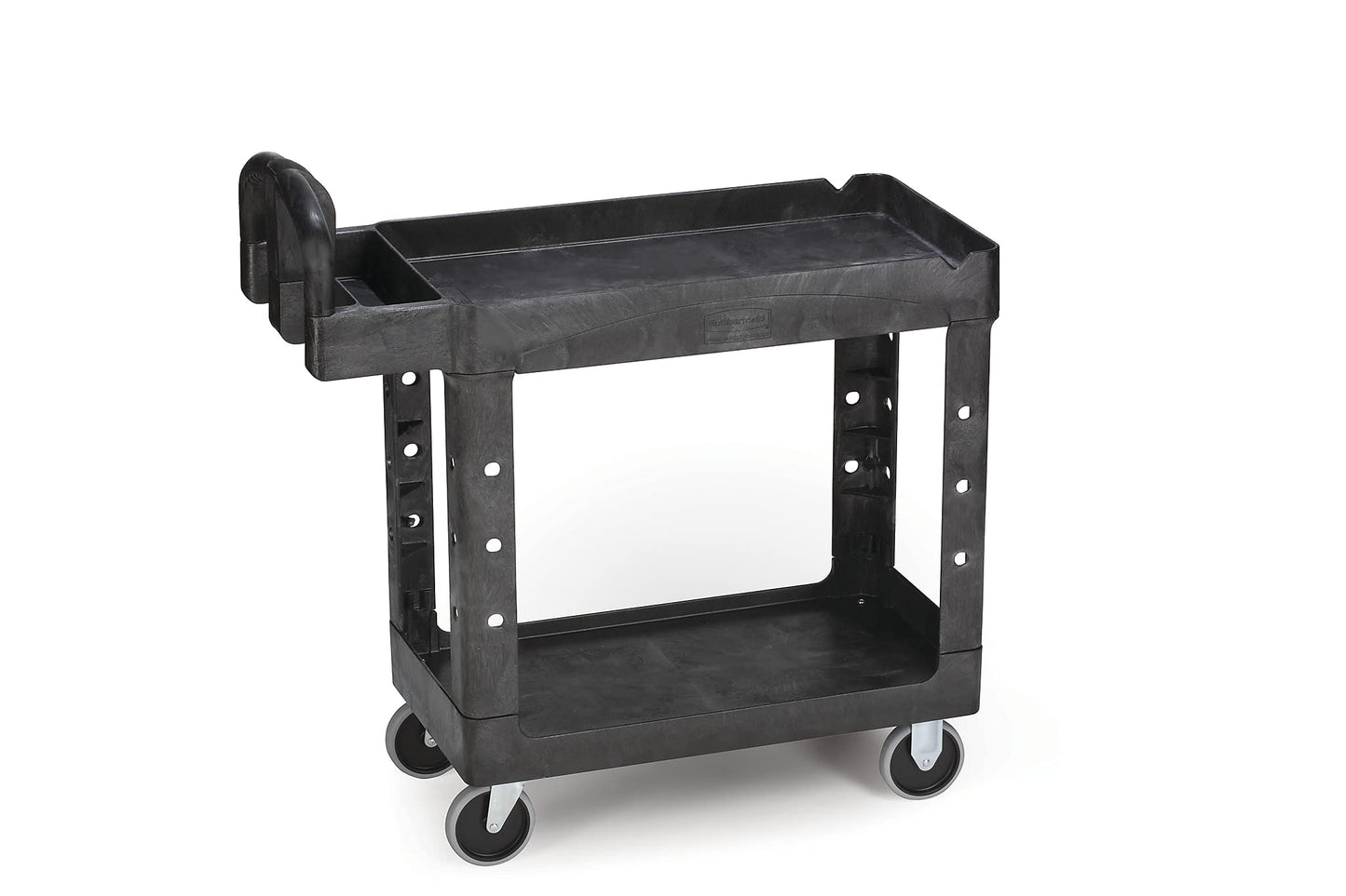 RUBBERMAID RM Utility Cart #500 2 Shelf Blk HD, 1 EA - WoodArtSupply