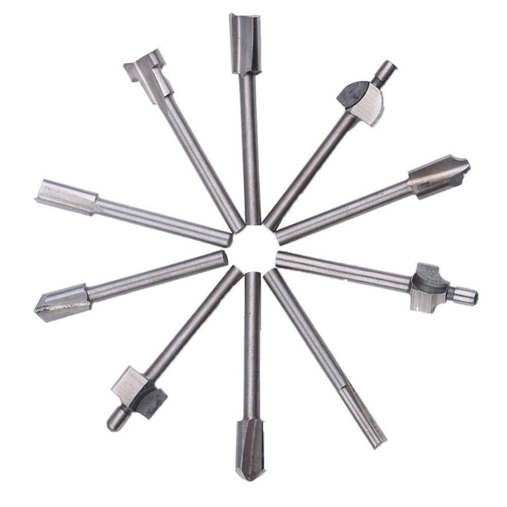 Urhelper 10-piece HSS Woodworking Router Bits Set for Dremel Rotary Tools by Urhelper Urhelper