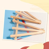 DOMMARE 9.4 in Wooden Easel Stand for Painting, Canvases, Art, Crafts, Tabletop Easels, Small Wood Table Top Paint Tripod Station for Kids Adults, Portable Display Photo Picture Sign Holder(3 Pack) DOMMARE