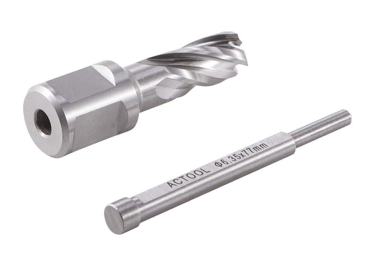 ACTOOL 1/2" Diameter × 1" Depth of Cut HSS ANNULAR Cutter with 3/4'' Weldon Shank ACTOOL