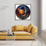 PFFNGPEN Diamond Art Painting Kits for Adults, DIY Sun and Moon Diamond Art Kits for Beginners,5D Round Full Drill Diamond Art Painting for Home Wall Decor Craft Gifts 12x12 inch PFFNGPEN