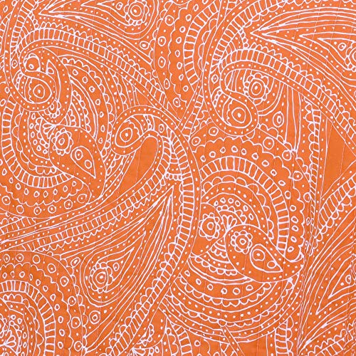 Lush Decor Boho Chic Reversible Cotton Quilt 3-Piece Set, King, Turquoise & Navy - Bright Paisley Print, Vibrant & Colorful Bohemian Bedding Set Lush Decor