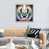 FHBUBPUP Angel Diamond Painting Kits for Adults, Dog Diamond Art Kits for Beginners - DIY Full Drill Round Diamond Dot Gem Art, Craft Gift Suitable for Home Wall Decoration 12×12Inch FHBUBPUP