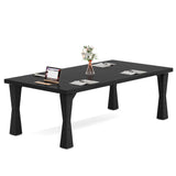 Tribesigns Executive Desk, 71" W x 35" D Large Office Desk, Modern Computer Desk Conference Table Meeting Room Table, Business Furniture for Home Office, Black Tribesigns