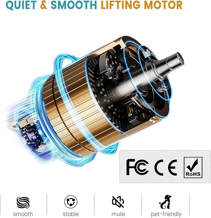 Sunvasagoo Electric Dog Grooming Table - Professional Quiet Motor, Non-Slip Desk Mat, Height Stepless Adjustable, Unique Smooth Edge Wrap, and Heavy-Duty Frame Construction. Sunvasagoo