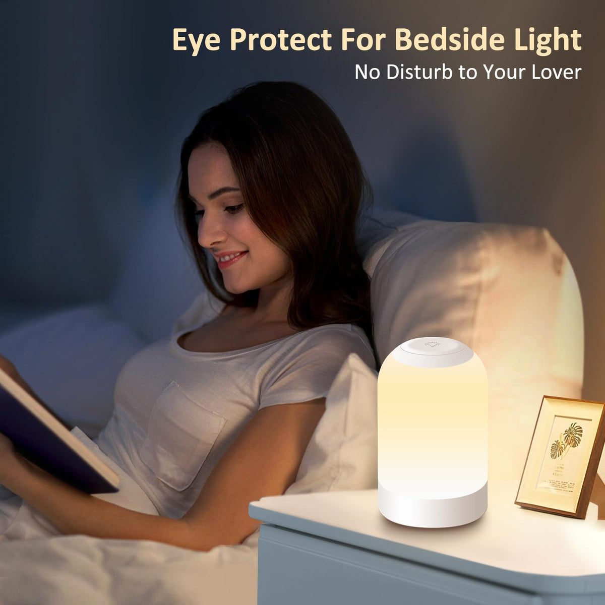 G Keni Touch Bedside Night Lamp, Baby Nursery Night Light for Kids Adults, Egg Lights with Timer, Dimmable Small Mini Lamp for Nightstand/Bedroom/Living Room, USB Rechargeable, White/Natural/Warm G Keni