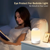 G Keni Touch Bedside Night Lamp, Baby Nursery Night Light for Kids Adults, Egg Lights with Timer, Dimmable Small Mini Lamp for Nightstand/Bedroom/Living Room, USB Rechargeable, White/Natural/Warm G Keni