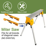 Gabasinover Silver Heavy Duty Miter Saw Stand Compatible with DW7231 DWX725 miter saw mounting brackets allowing use as a tool stand Gabasinover