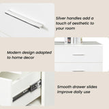 Karl home White Dresser for Bedroom, Wood 8 Drawer Dresser Chest of Drawers, 55 Inch Dresser Bedroom Furniture, Large Dresser Storage Chest with Deep Drawers, TV Stand, 55.1" X 15.7" X 31.5" Karl home