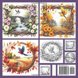 Birds and Flowers Coloring Book: Beautiful Rustic Frames with Birds and Scenic Views for Stress Relief - Adult Grayscale Coloring Book (Magical World Inside A Little Thing) Majosta