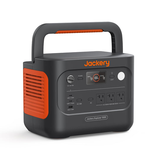 Jackery Explorer 1000 v2 Portable Power Station(2024 New),1070Wh LiFePO4 Battery,1500W AC/100W USB-C Output, 1 Hr Fast Charge, Solar Generator for Outdoor Camping,Off-grid Living,RV,Emergency - WoodArtSupply