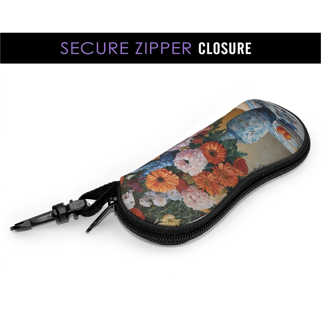 WTTRAEHHM (Flower Diamond Painting) Glasses Case Eyeglasses Soft Pouch Neoprene Zipper Sunglasses Case With Belt Clip For Men Women WTTRAEHHM