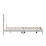 Farmhouse Solid Wood Queen Platform Bed in Gloss White by Glenwillow Home Glenwillow Home