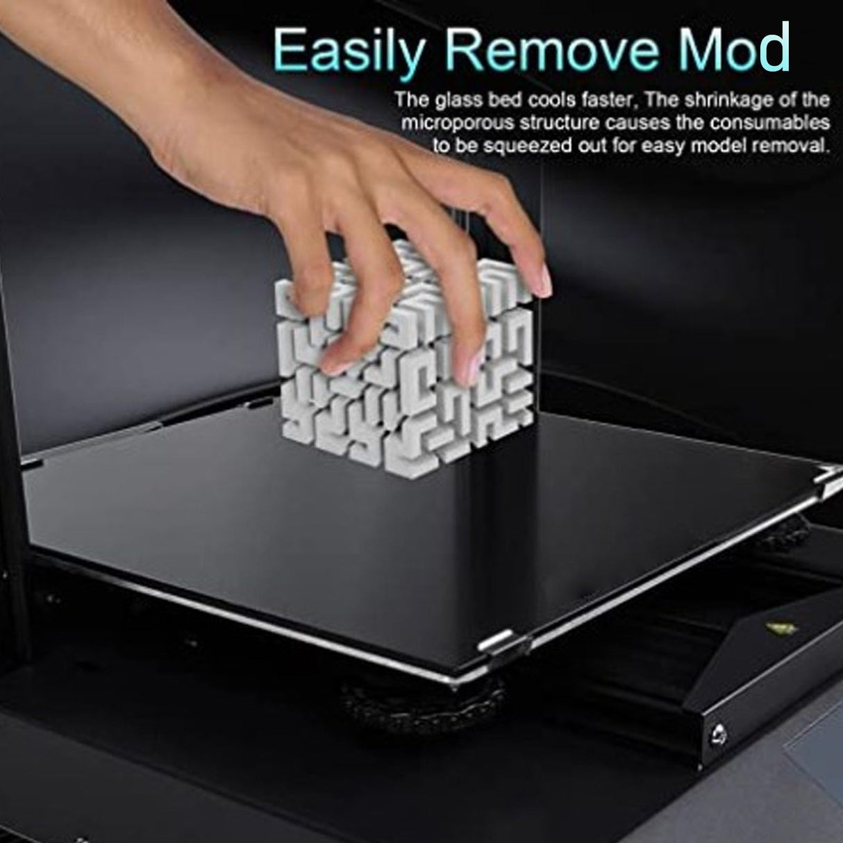 3D Printer Glass Bed, 220x240x4mm Borosilicate Glass Plate, 3D Printer Glass Print for Anycubic MEGA S, 3D Printer Borosilicate Glass Plate Build Surface, Easy Release Fockety