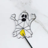 Winlyn 27 Sets Halloween Ghost Suncatchers Ornaments Decorations DIY Window Paint Art Sun Catchers Halloween Craft Kits Painting Kits for Kids Classroom Activities Art Projects Part Favors Winlyn