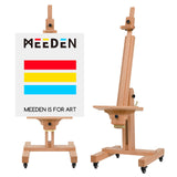 MEEDEN Extra Large Art Easel, Artist Painting Easel, Solid Beech Wood Easel, Heavy Duty Floor Easel, Studio Easel for Adults, Holds Canvas Art up to 71" MEEDEN