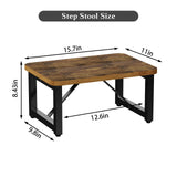 YAKANJ Step Stool,Sturdy Wooden Step Stool for Adults Kids Toddler,Heavy Duty Stable Foot Stool for Kitchen Bathroom Bedroom Closet Garden Living Room-Brown YAKANJ