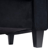 Naomi Home Black Button Tufted Sofa & Loveseat Set, Black Modern Microfiber Furniture for Small Spaces, Durable and Sturdy, Tool-Free Assembly, Affordable Living Room Sofa Cama, Stylish and Compact Naomi Home