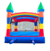 Crossover Rainbow Inflatable Bounce House, Bouncy Jump Castle for Kids and Toddlers, Outdoor Birthday Party Jumping Bouncer, Commercial-Grade, Without Blower, 13 x 12 x 14.5 Ft Pogo Bounce House